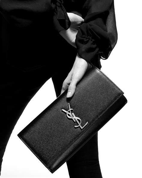 ysl black on black clutch|ysl clutch nordstrom.